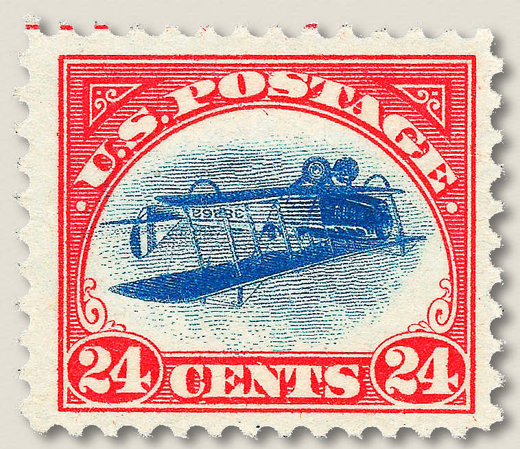 Inverted Jenny stamp. 